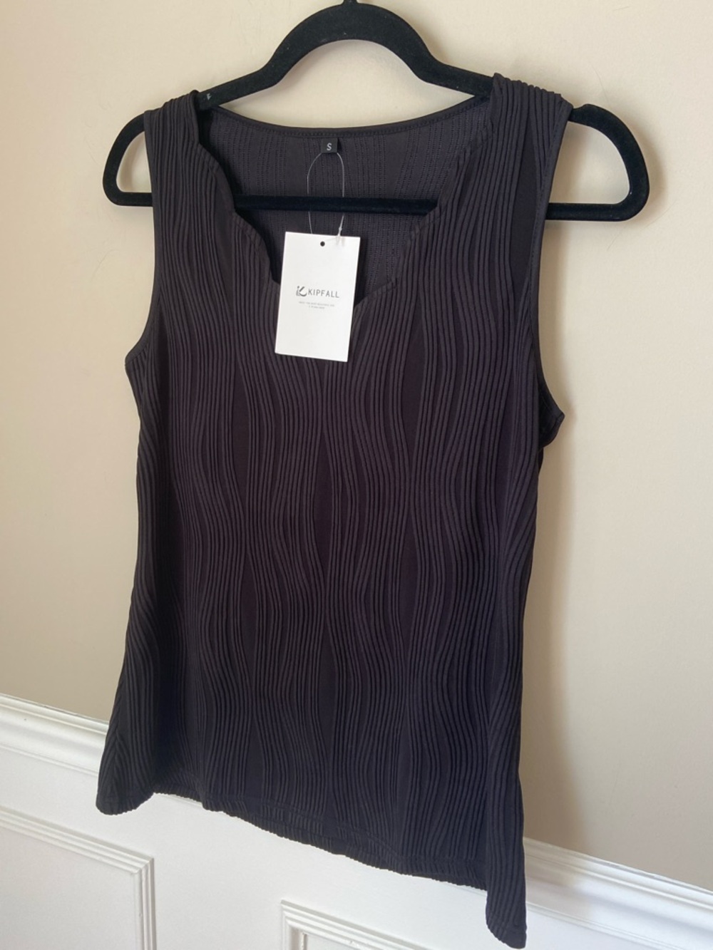Women's Black Textured Sleeveless Blouse Size Small NWT